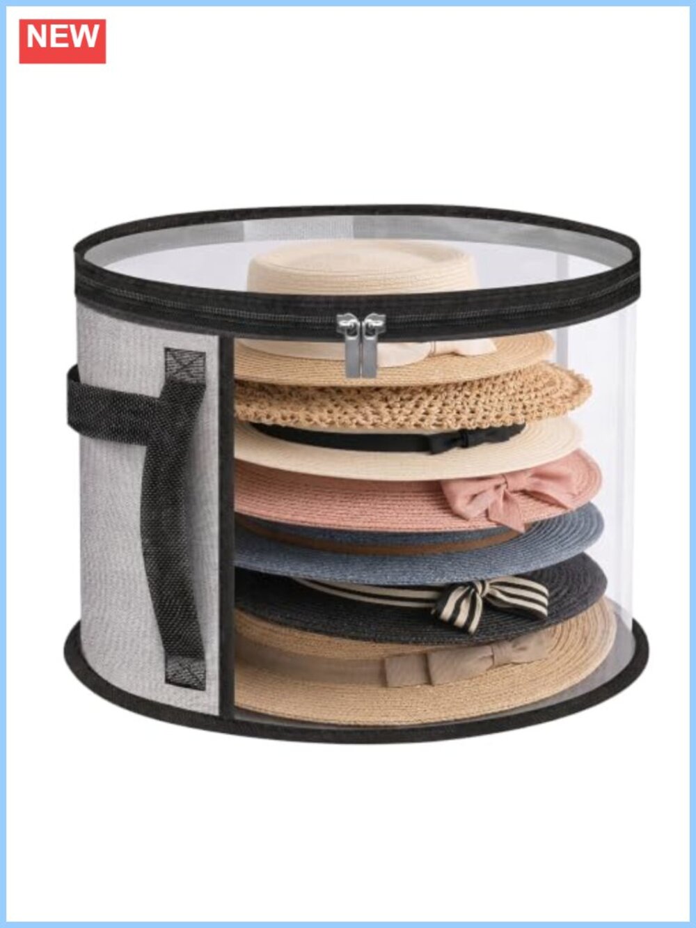 Large Clear Hat Storage Bag Holds 5-7 Cowboy Fedora Wide-Brim Hats